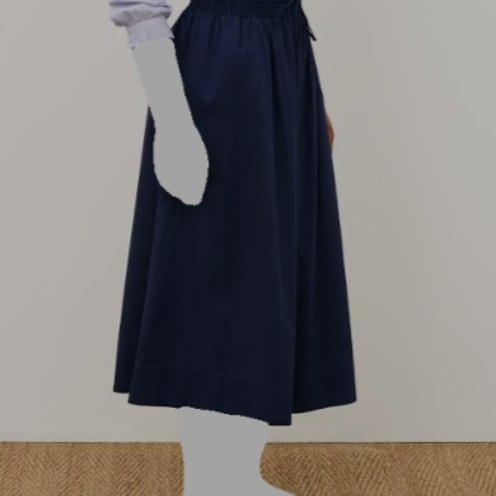 Comptoir Des Cotonniers navy cotton skirt - Picture 2 of 9